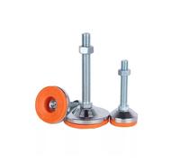 ZGXNYI 80mm Base Heavy Duty Fixed Adjustable Legs M12 M14 M16 M20 Non-Skid Lathe Foot Cups Articulated Leveling Feet(80xM16x200mm)