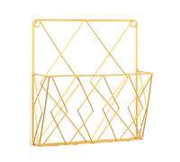 ZGXNYI Boîte de rangement murale, support de télécommande, porte-journaux, étagère murale, mallette de rangement adhésive, fournitures d'organisation à domicile(Gold A)