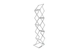ZGXNYI Support de données pliable en alliage d'aluminium A4, support Vertical for journaux, bibliothèque Portable for magazines au sol d'exposition(Aluminium-01)