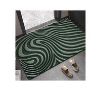 ZGXNYI Tapis Entree Interieur Tapis de Sol d'entrée antidérapant Absorbant l'eau Moderne et Minimaliste for Porte, Couloir, Salon, Cuisine(Whirlpool-Dark Green,70x140CM)