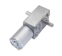 ZGY370 Worm Gear Double Shaft electronic starter DC 6/12/24V High Torque Worm Reversible Reversed Reduction Self-lock Metal Geared Gear-box IINKUEYK(210Rpm,24V)