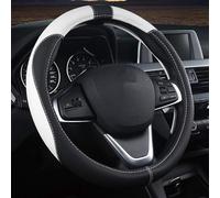 ZGYHESO Couvre Volant Voiture Cuir PU Premium pour Audi Q2 Q3 Q4 E-TRON Q5 Q7 Q8 Q8 E-TRON Quattro, Antidérapant Respirant Housse Volant Automobile Protection Élastique,A
