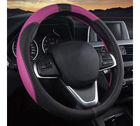 ZGYHESO Couvre Volant Voiture Cuir PU Premium pour Audi Q2 Q3 Q4 E-TRON Q5 Q7 Q8 Q8 E-TRON Quattro, Antidérapant Respirant Housse Volant Automobile Protection Élastique,F
