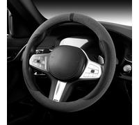 ZGYHESO Couvre Volant Voiture Cuir PU Premium pour Suzuki Alto HA GF K-Series Kei Lapin Twin Celerio, Antidérapant Respirant Housse Volant Automobile Protection Élastique,B
