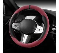 ZGYHESO Couvre Volant Voiture Cuir PU Premium pour Suzuki Alto Kei Lapin Twin Celerio Swift Dzire Splash, Antidérapant Respirant Housse Volant Automobile Protection Élastique,A