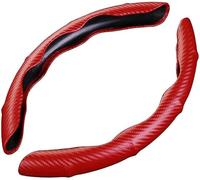 ZGYHESO Couvre Volant Voiture Cuir PU Premium pour Suzuki Alto Kei Lapin Twin Celerio Swift Dzire Splash, Antidérapant Respirant Housse Volant Automobile Protection Élastique,D