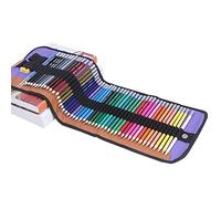 ZGYOZMNG Ensemble de Crayons Aquarelle de Couleurs avec étui à Crayons Enroulable, Crayons de Couleur pour l'école (Couleur : A)