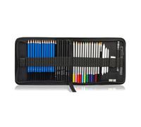 ZGYOZMNG Ensemble de Dessin de 41 pièces Comprenant des Crayons à Croquis, des Crayons de Couleur aquarellables et du matériel de Peinture Artistique.