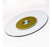 ZGYOZMNG Plateau tournant en Verre trempé, Centre de Table, Grand Plateau Rotatif Transparent, Plateau de Service Rond pour réfrigérateur, Centre de Table (Couleur :