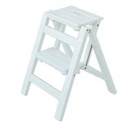 ZGYOZMNG Tabouret Pliant Portable en Bois, 2 marches, échelle, Porte-chaises avec Conception Mobile pour la Maison, Le Bureau, l'entrepôt et l'accès aux étagères (B)