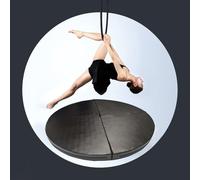 ZGYOZMNG Tapis de réception en métal pour Cerceau de Yoga aérien/Barre de Pole Dance, Tapis de sécurité épais, Tapis Pliable pour Adultes et Enfants, Tapis de Yoga (Noir, 150 cm x 5 cm)