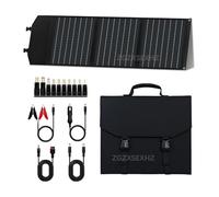 ZGZXSEXHZ Panneau Solaire Pliable 60W, Module Solaire Portable 60 W avec Interface CC, Panneau Solaire de Camping Pliable, avec une Poignée, Compatible avec Smartphone et Ordinateur Portable
