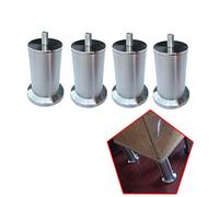 ZH-1 Pieds de Armoire Meuble en métal INOX Pieds de Rechange pour Filetage M8,Pied de canapé Rond antidérapant, Protection de Sol