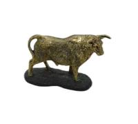 Zh Dorado - Figurine décorative de taureau doré en résine, statue de taureau pour décoration, 13 cm
