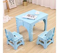 ZH Table et chaises d'enfants se Pliant, Table Pliable portative d'activité de Enfant, Ensembles de Table Plastique et 2 chaises pour Filles de garçons