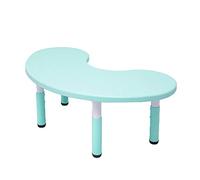 ZH Table Et Chaises pour Enfants Hauteur RéGlable, Table D'Activité en Plastique Demi-Lune pour Les Tout-Petits, pour Les Salles De Cours, Garderies, Aires De Jeux, Vert, Rose