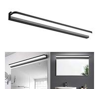 ZH-VBC Applique Salle de Bain Noir, Lampe Miroir LED 52cm/62cm/72cm/92cm Applique Salle de Bain, Acrylique LED Lampe Applique Luminaire éclairage Salle de Bain,WhiteLight-52cm