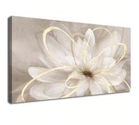 Zhadongli Art Peinture murale abstraite avec images de fleurs pour chambre à coucher, salon, maison, bureau, décoration murale 40 x 80 cm (16 x 31 pouces) avec cadre