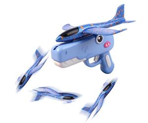 Zhadyu Catapulte pour Avion Planeur - Émetteur d'avion en Forme de Dinosaure,Planeur Jouet à catapulte,Idéal pour Le Jardin, l'extérieur ou Un Anniversaire