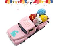 Zhadyu Décoration de Pâques pour Plateau à étages - Petit modèle de Camion de Style Fermier avec des œufs et Un Lapin,Décoration de Printemps pour Camion,pour Maison, Cuisine, Manteau, Bureau,