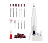 Zhadyu Lime À Ongles Électrique Sans Fil,Kit De Lime À Ongles Électrique Trois Vitesses À Faibles Vibrations - Accessoires De Manucure Puissants Et Flexibles Pour Adultes Débutants Passionnés Experts