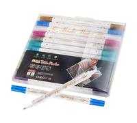 Zhadyu Marqueurs Corporels - 12 Couleurs Stylo Métallisé Peinture Éphémère - Maquillage Visage Lavable Ados Adultes Quotidien Fêtes Halloween Événements Sportifs