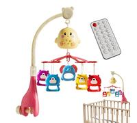 Zhadyu Mobile Musical De Berceau - Mobile de Berceau avec Télécommande - Hochet Rotatif Portable pour Sommeil Lit Poussette Garçon Fille 0-18 Mois