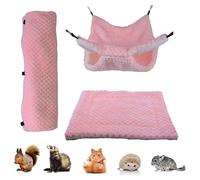 Zhadyu Nid pour Hamster,Nid Doudou en Peluche Chauffiné,Couchette pour Chinchilla - pour Dodo Repos Cachette Jeu et Cage Hiver Hamster Furet
