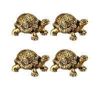 Zhadyu Ornements De Tortues en Cuivre pour Le Bain des Oiseaux | Lot de 4 Ornements de Nettoyage et de Purification - Disque en Cuivre pour Bain d'oiseaux - pour Le Nettoyage Hivernal De l'eau du