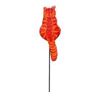 Zhadyu Piquets de Jardin Décoratifs,Décor De Chat en Résine Mignon Et Amusant | Décorations de Pelouse en Résine pour Espaces Extérieurs, Jardin, Clôture, Entrée, Allée, Porche, Étagère et