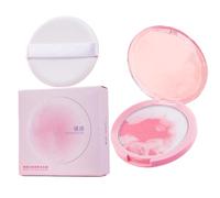 Zhadyu Poudre Compacte Visage | Poudre Matifiante Naturelle Fondante,CC Crème Visage Fixateur Longue Tenue pour Peau Mature Quotidienne Femme Élégance