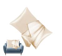 Zhadyu Satin Taie d'oreiller | Soie Mûrier Respirante avec Fermeture Éclair | Taie d'oreiller en Satin pour la Santé de la Peau | pour Maison Voyage Dortoir Fête des Mères Cadeau de Maison Femmes