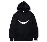 ZHAHOL Automne Et Hiver Noir Anime Hoodie Unisex Assassination Classroom Casual Pullover Cosplay Sweatshirt-Black||M