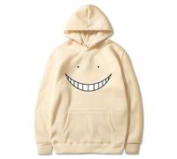ZHAHOL Automne Et Hiver Noir Anime Hoodie Unisex Assassination Classroom Casual Pullover Cosplay Sweatshirt-Khaki||L