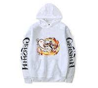 ZHAHOL Automne Hiver 2D Hoodie Cosplay Genshin Impact Sweatshirt Garçons Filles Fashion Pullover-white2||S