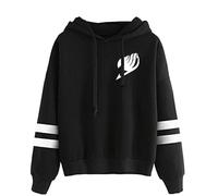 ZHAHOL Autumn Winter Men's and Women's Cosplay Hoodie Black Fairy Tail Pullover Comfortable Sweatshirt-black2||XXS