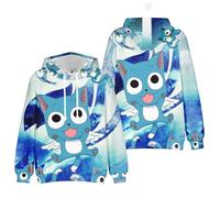 ZHAHOL Sweat Unisexe 3D Anime Hoodie Automne Et Hiver Fairy Tail Sweatshirt Garçons Et Filles Pullovers