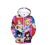 ZHAHOL Sweat Unisexe 3D Anime Hoodie Automne Et Hiver Fairy Tail Sweatshirt Garçons Et Filles Pullovers