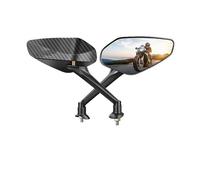 zhaichuhuozuiduo Rétroviseurs Convexes Réglables en Fibre De Carbone pour Mo&to pour Fan&TIC Caballero Track 125 500 Rally/Scrambler XE5, 8 Mm(A)