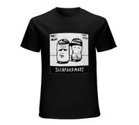 ZHAIMAORIJI Men's Sleaford Mods Art Logo Roucollar T-Shirt T-Shirt Black XL