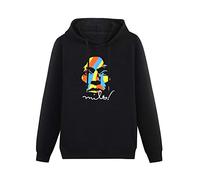 ZHAIMAORIJI Miles Davis Colors Face Image Hoody Unisex Ptinted Hoodies Long Sleeve Men's Hooded with Pocket Black M