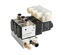 ZHAJNG Bloc électrovanne électromagnétique normalement fermé AC220 V 8 entrées 8 sorties 3V110-06-NC avec collecteur de base de montage de silencieux(8 Stations)