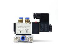 ZHAJNG Bloc électrovanne pneumatique AC220V Multi Option 4V210-08 avec collecteur de base for silencieux(2 Row 4mm fitting)