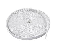 ZHAJNG Courroie de distribution ouverte HTD 5M blanche, largeur 12 mm, dentée arquée, en polyuréthane PU avec poulie synchrone en acier HTD5M(2Meters)