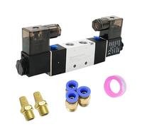ZHAJNG Électrovanne AC220 4V220-08 à double tête, double commande, 5 voies, 2 positions, arrêt automatique, vanne directionnelle pneumatique(PC 4mm Fittings)