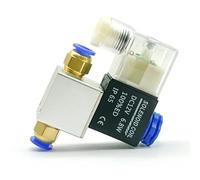 ZHAJNG Électrovanne pneumatique à deux positions et deux voies 2V025-06/08 DC12V avec raccords de 4 mm AC24V(2V025-06 AC220V)