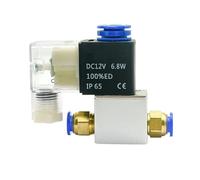 ZHAJNG Électrovanne pneumatique à deux positions et deux voies 2V025-08 AC24V(With 12mm fittings)