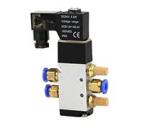 ZHAJNG Électrovanne pneumatique AC110V 4V110-06 1/8 po, port 5 voies, 2 positions, gaz, pneumatique, électrovannes magnétiques(Led w 8mm Fittings)