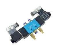 ZHAJNG Électrovanne pneumatique électrique à double commande, 2 positions, 5 voies, DC12 V 4V220-08, 8 mm, 10 mm, réglage du tuyau, vanne magnétique for air et gaz(PC-6mm-Adjust)