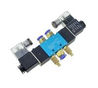 ZHAJNG Électrovanne pneumatique électrique à double commande AC110V, 2 positions, 5 voies, 8 mm, 10 mm, réglage du tuyau, vanne magnétique for air et gaz(PC-10mm-Adjust)